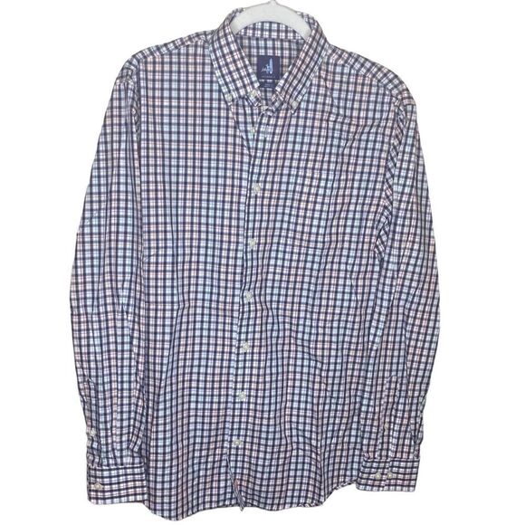 Johnnie O Men’s Sz Med Multicolor Plaid Button Down Shirt - Picture 1 of 4